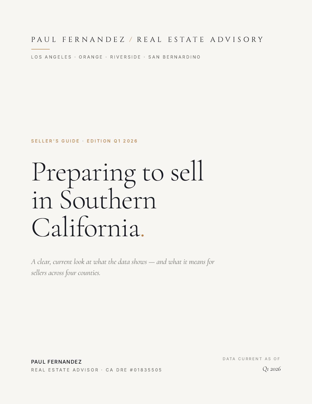 2026 Southern California Seller's Guide — Q1 edition cover